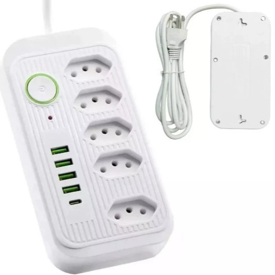 Розетка + 4 USB и USB-C, удлинитель на 5 портов