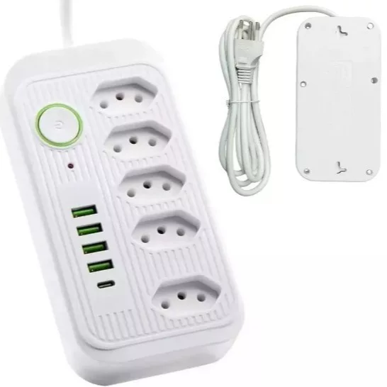 Розетка + 4 USB и USB-C, удлинитель на 5 портов