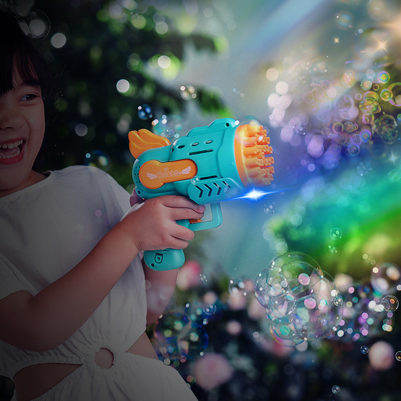 Children's bubble machine gun 29-hole handheld internet celebrity Gatling electric fully automatic bubble blower toy for boys and girls