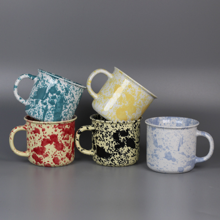 韓式潑墨風陶瓷馬克杯個性小資咖啡杯家用喝水水杯早餐杯牛奶杯