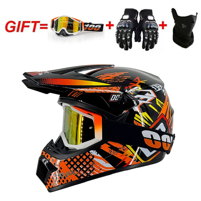 Free 100 Goggles, Gloves, and Face Mask for All-Season Use, Motorcycle Off-Road Helmet, Outdoor Mountain Bike Riding Full-Face Helmet Free 100 Goggles, Gloves, and Face Mask for All-Season Use, Motorcycle Off-Road Helmet, Outdoor Mountain Bike Riding Full-Face Helmet