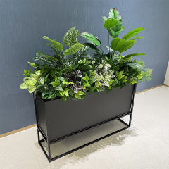 シミュレーション緑植葦亀背葉花溝花箱柵花芸ホテルデパート店舗植物壁装飾