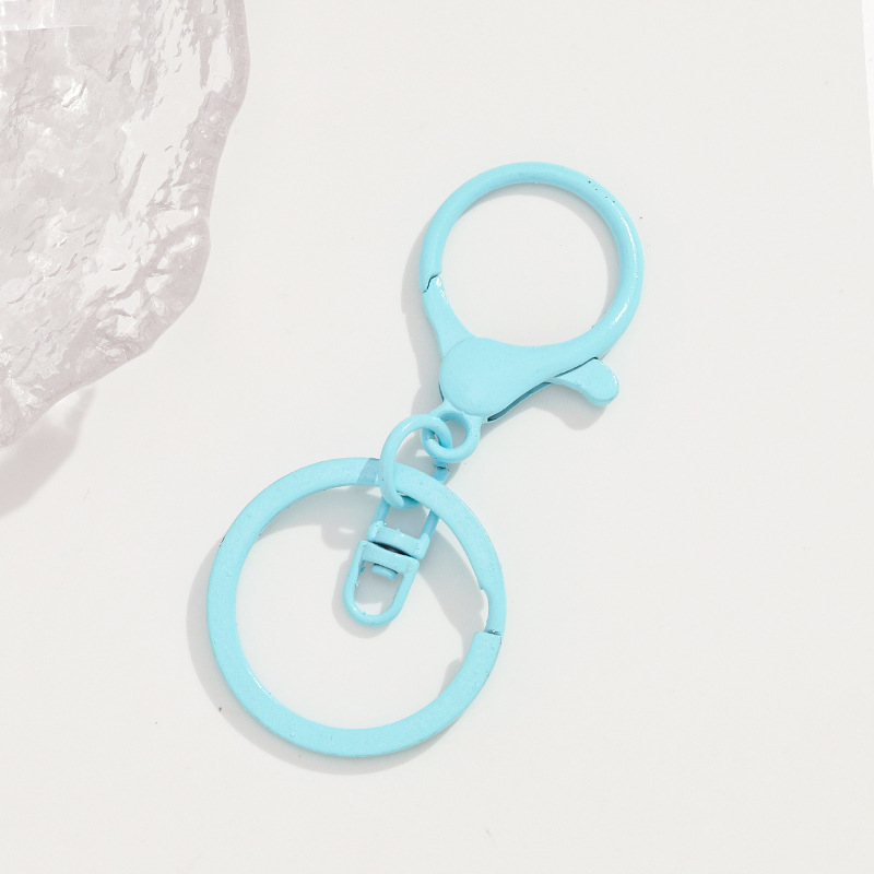 カラーの漆のロブスターボタンの3つのセットは8字のボタンの金属のキーホルダーのキーホルダーのDIYのアクセサリの部品を掛けます。|undefined