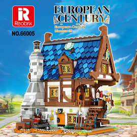 66005欧洲中古建筑城堡66007树屋街景66008益智拼装积木玩具66006