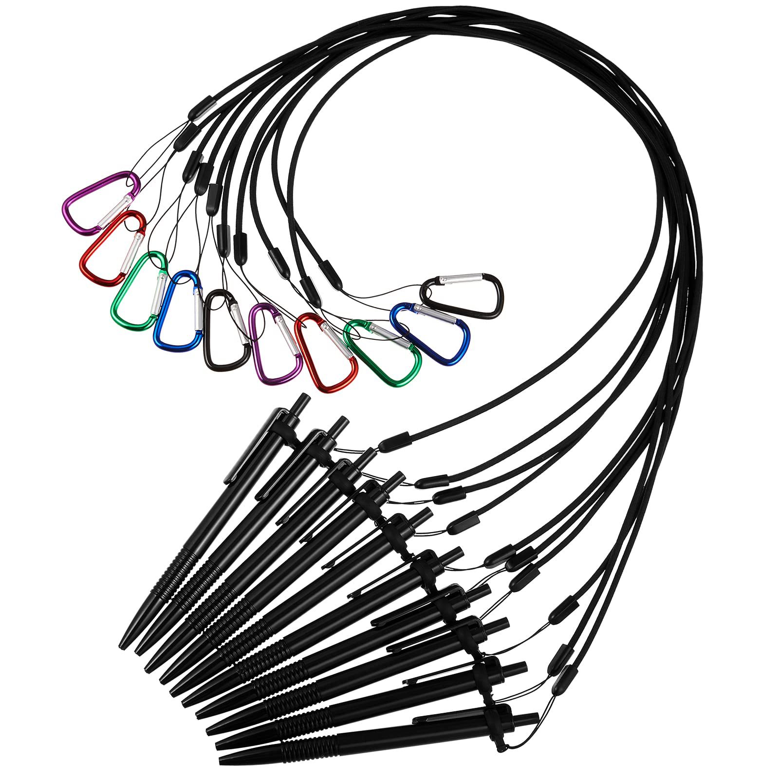 Cross-border 24 inch pen belt pen silicone lanyard holder necklace lanyard safety neck strap silicone ring connection buckle