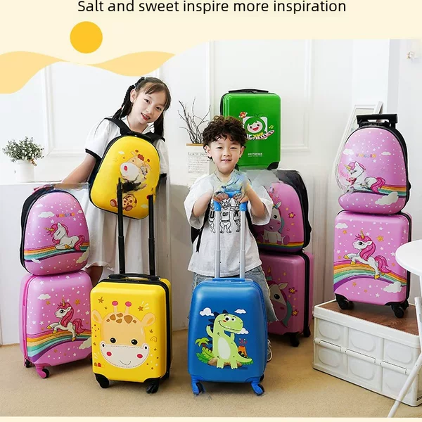 18inch Luggage Children's Trolley Case Wholesale Gift Box Cartoon Suitcase Universal Wheel Boarding Case School Bag