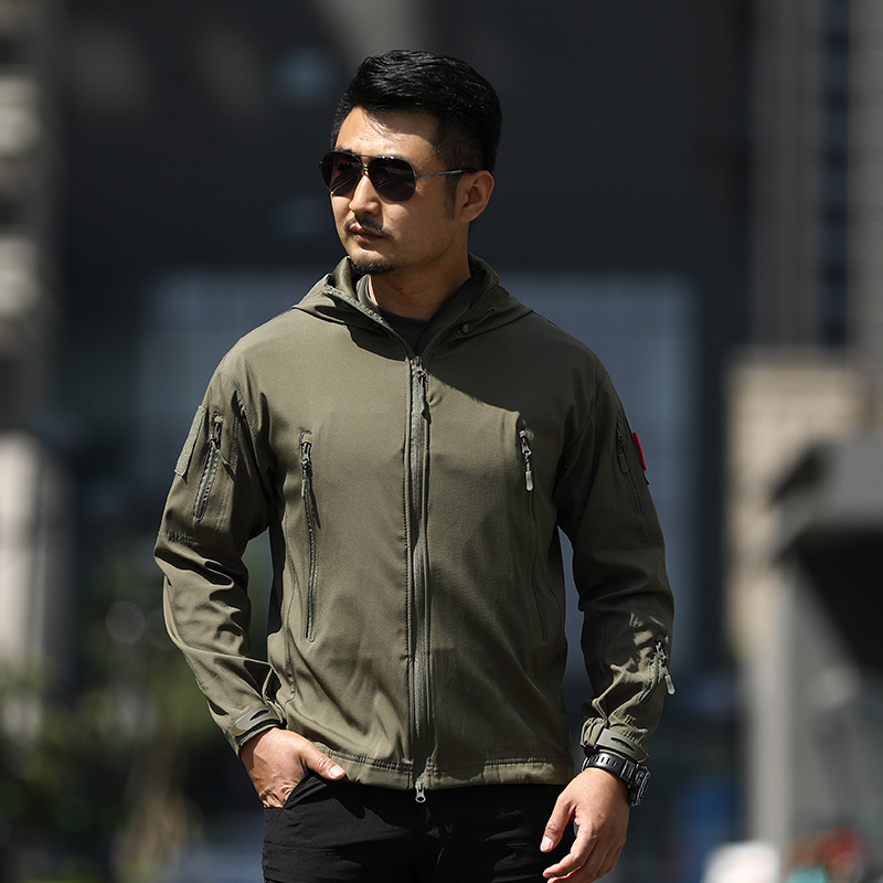 Factory direct outdoor camouflage assault clothing men's shark skin assault clothing soft shell spring and summer thin assault clothing Factory direct outdoor camouflage assault clothing men's shark skin assault clothing soft shell spring and summer thin assault clothing