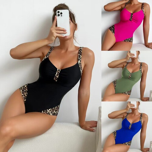 2025 New European and American Style Foreign Trade Swimsuit Women's One-Piece Bikini Amazon Sexy Tight-Fitting Swimsuit Wholesale from Manufacturer