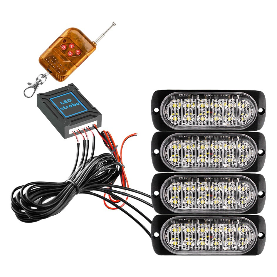 Китай чистая вспышка света перетащить 4 пикап боковой свет Беспроводное управление 16 Режим боковой свет 12LED вспышка