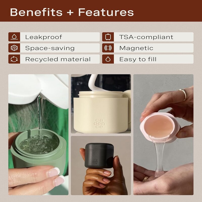 磁吸分装盒 Travel container 旅行容器身体护理胶囊套装磁性容器