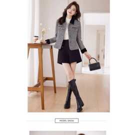 高级感小香风外套女春秋2025新款女装小个子气质洋气韩系条纹上衣