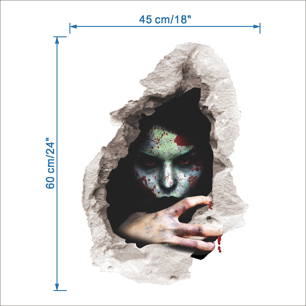 Halloween horor 3d samolepky na zeď duch dekorace pokoje_voghion.com