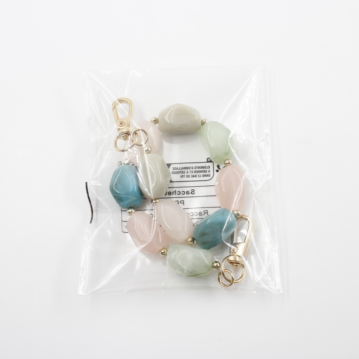 30g Weight Bag Chain Bag Accessories Type 1 Piece Quantity Casual, Holiday, Daily Occasion Acrylic Material Color Block Pattern Elegant, Retro Style 1 Piece Acrylic Color Block Bag Chain 11