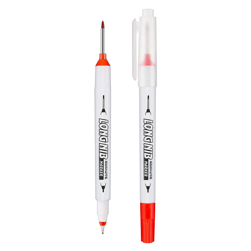 Cabeza larga marca doble pluma agujero profundo metal baño carpintería azulejo marca tornillo agujero profundo 20mm marcado pluma