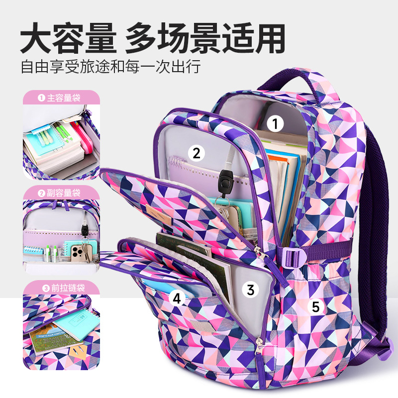 Mochila escolar transfronteriza Amazon estudiantes de primaria para niñas de grado 5-6 con el mismo estuche para lápices mochila ultraligera de gran capacidad para hombres