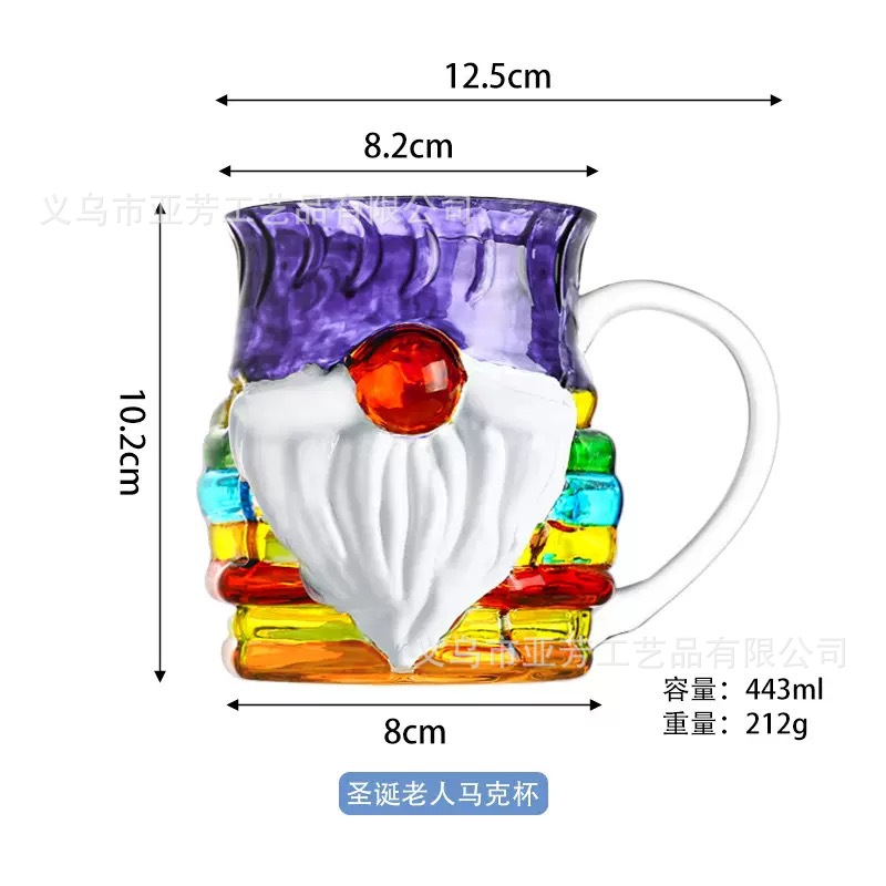 Taza de libro de vidrio pintado transfronteriza pintada Book Mug creativo Book Superposición Taza de café