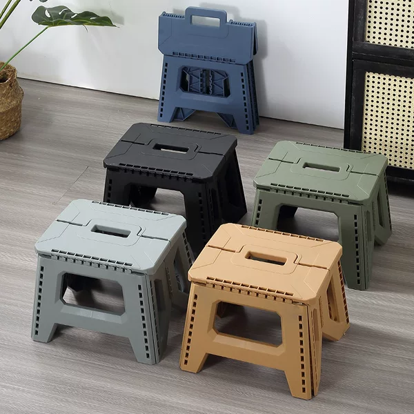 Plastic Folding Stool, Fishing Stool, Storage Stool, Portable Stool, Shoe-Changing Folding Stool, Household Portable Camping Stool, Stall Bench