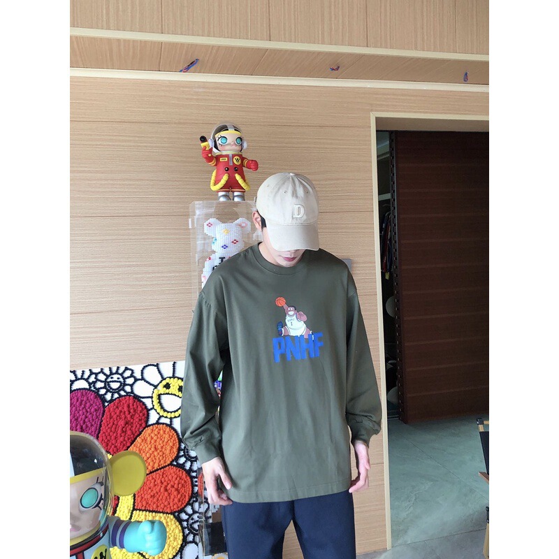 Fat Tiger dunk spoof creative street anime Creative Printing personalized long-sleeved T-shirt loose cotton heavy men and women