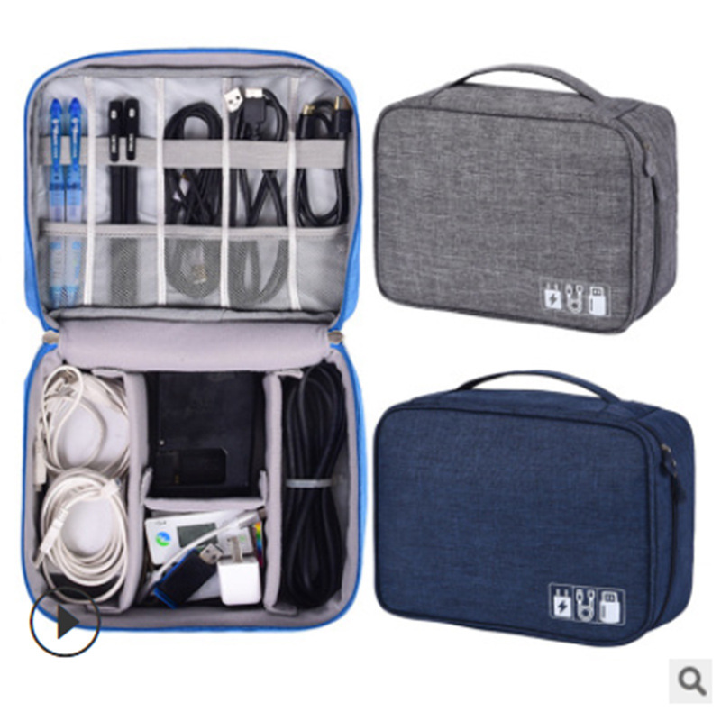 Customized Data Cable Cosmetics Bag, Digital Mobile Power Bank, Headphone Storage Box, Large Capacity Digital Bag