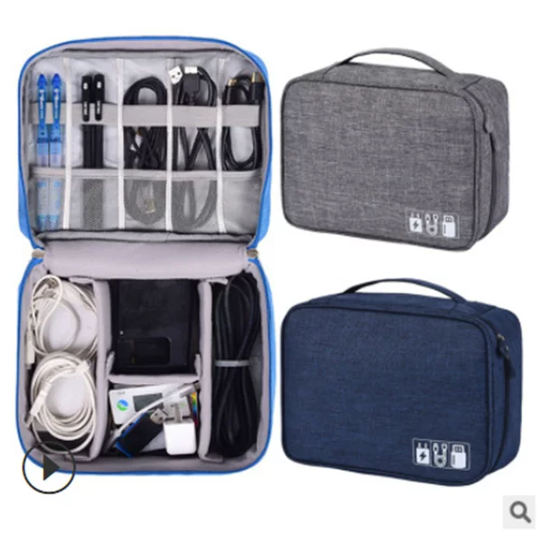 Customized Data Cable Cosmetics Bag, Digital Mobile Power Bank, Headphone Storage Box, Large Capacity Digital Bag