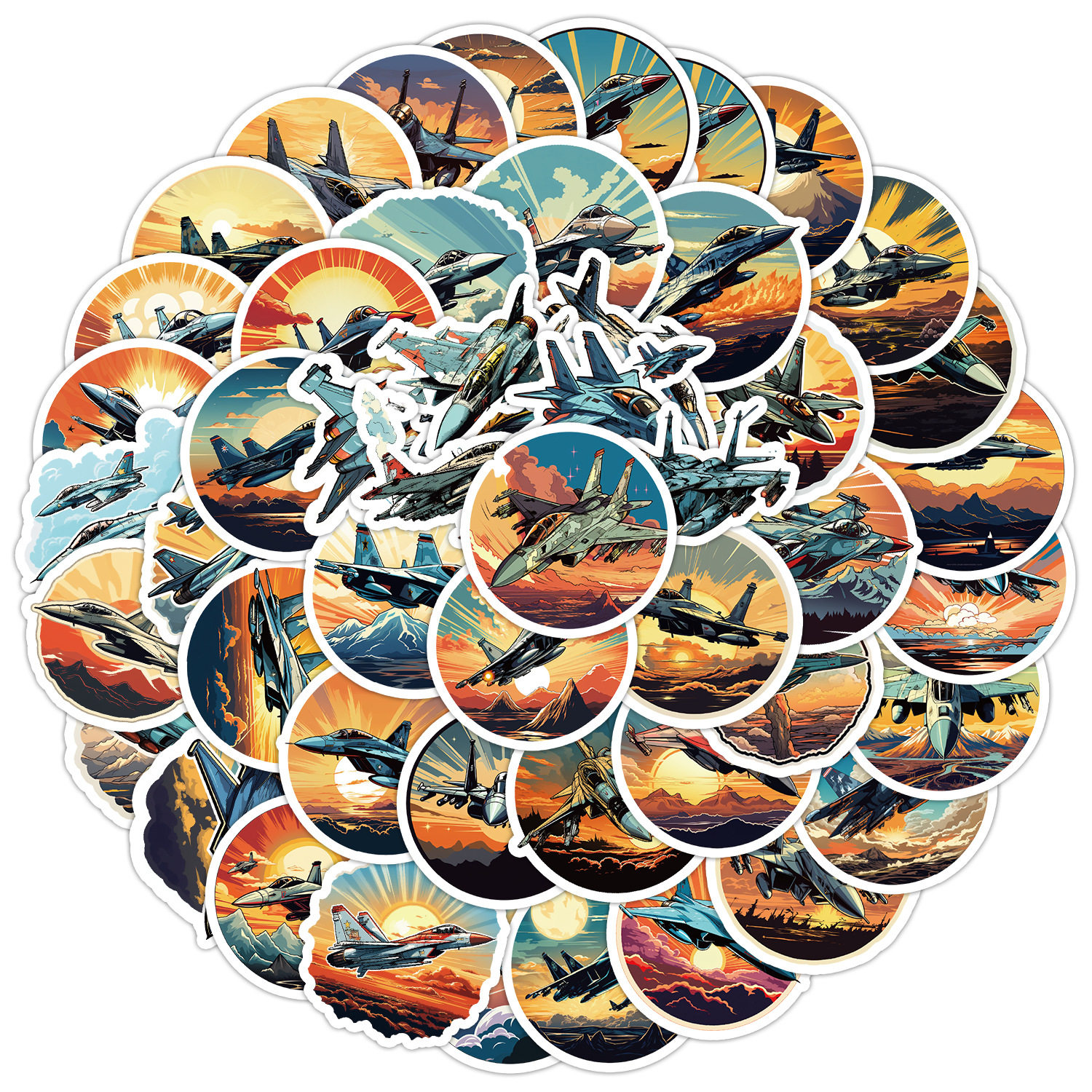 국경을 넘은 50개 귀여운 파이터 시리즈 낙서 스티커 물컵 컴퓨터 방수 장식 크리에이티브 스티커 도매