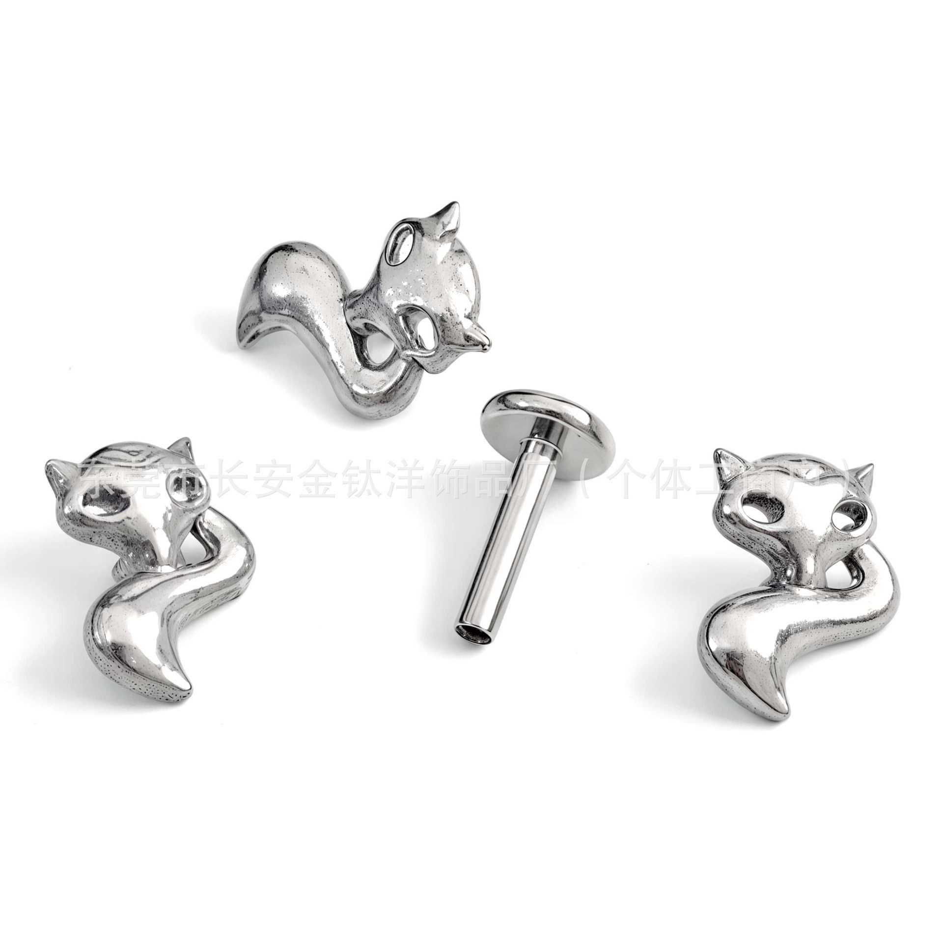 Labret piercing jewelry detail image