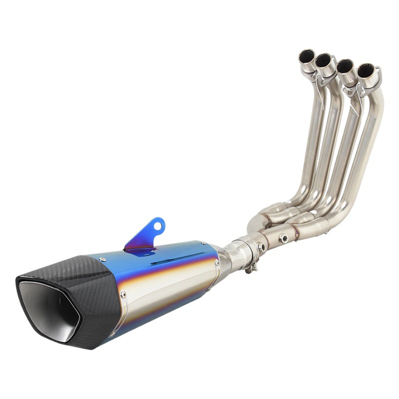 Antorcha adecuado para la motocicleta del coche deportivo Kawasaki ninja ZX4R ZX4RR aleación de titanio tubo escape sección media 23