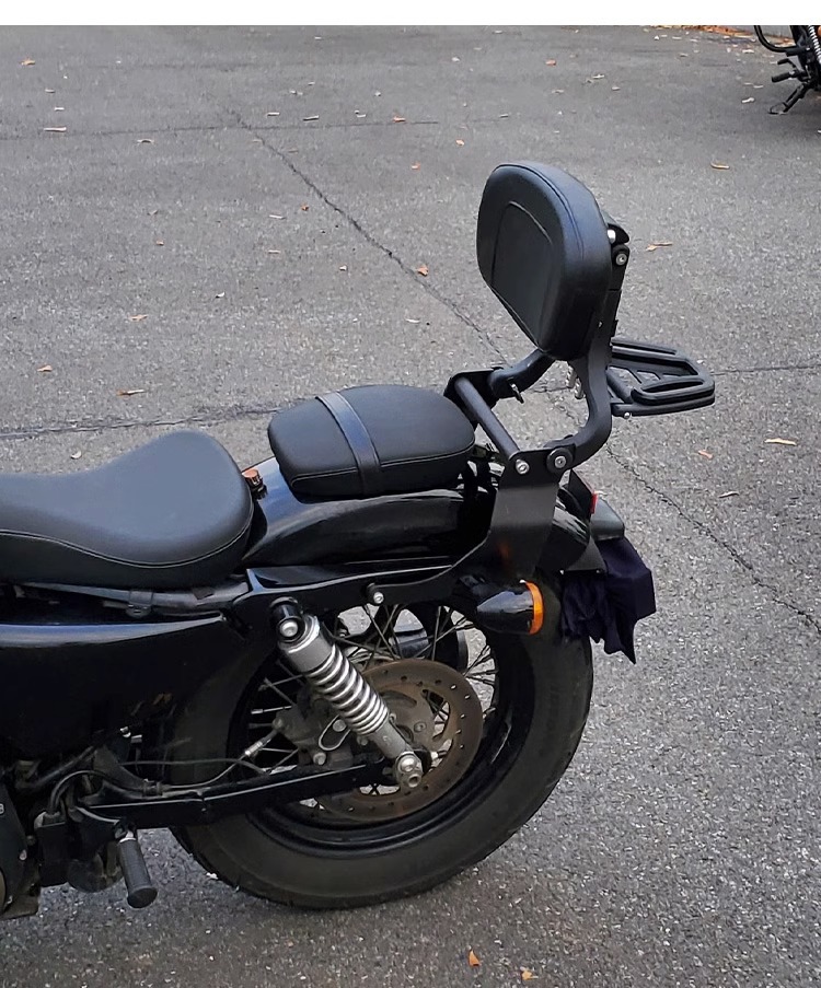 Muscle car Wolf suitable for Harley X48 multi-function folding backrest adjustable backrest modified tail shelf tail