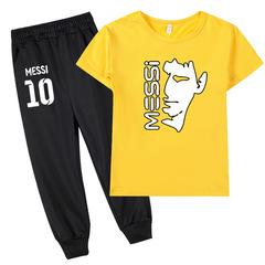 100-160碼跨境外貿熱銷新品兒童卡通套裝男女童短袖T恤+長褲