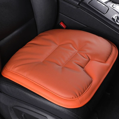 Car Seat Cushion, Nappa Leather Car Seat Cover, Integrated Rear Seat Cover, Universal for All Seasons, Simple Car Seat Cover (Seat cushion, seat cover) - super-anti-slip-ideal-orange-front-row-1-piece