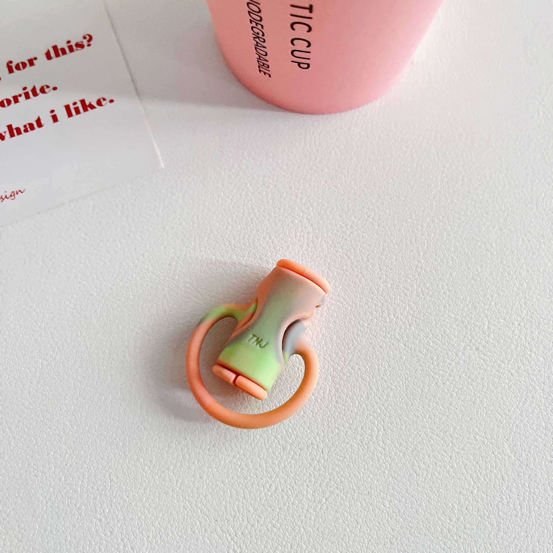 Cable de datos del teléfono móvil cubierta protectora silicona de dibujos animados dos en uno Cable de protección anti-fractura cubierta protectora de la cabeza del hilo de carga