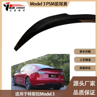 Fixed wind wing spoiler of the Tesla