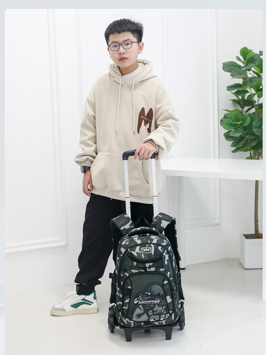 Peces naturales nuevo estudiante de la escuela primaria mochila niños camuflaje casual gran capacidad de reducción de carga mochila entrega de una sola pieza