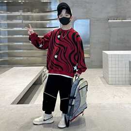 男童秋款卫衣套装男孩洋气中大儿童装酷帅气时髦痞帅秋季潮衣服