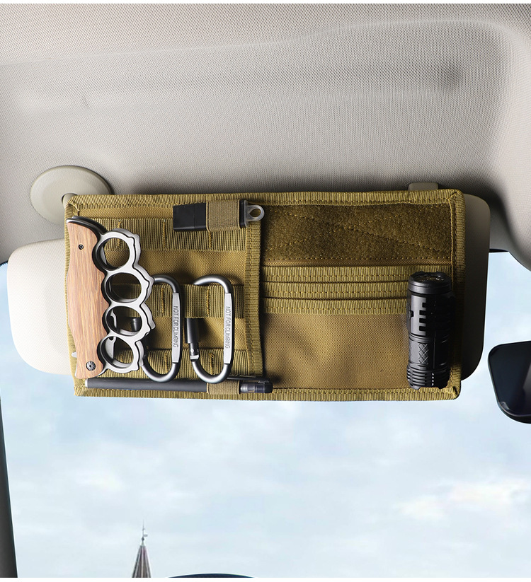 Car sun visor multifunctional certificate storage clip car sun shield glasses business card bill storage bag