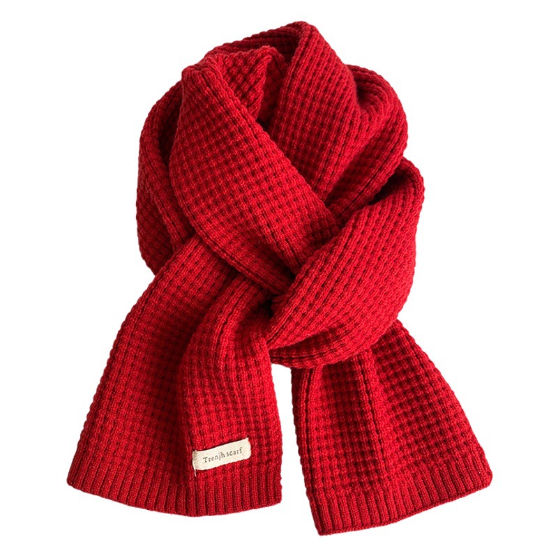 Anchor Red Christmas Red Scarf for Women, Autumn and Winter Atmosphere, Winter Hot Item 2025 New Thickened Warm Wholesale