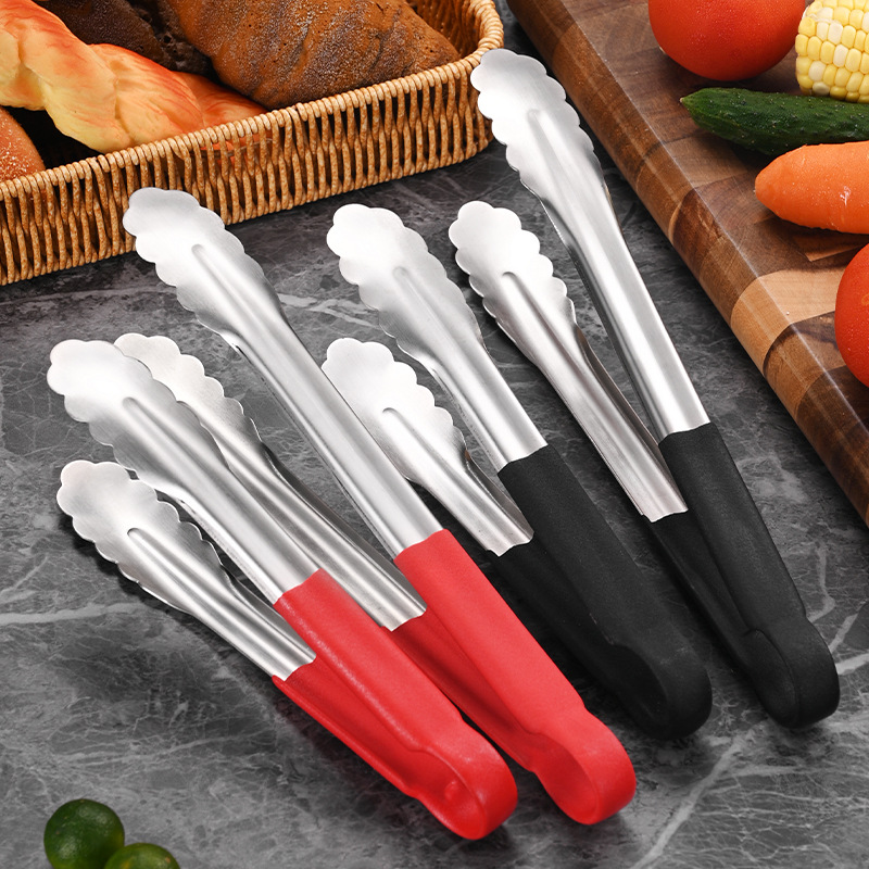 304 stainless steel coarse glue plum clip thickened sanding food clip buffet clip kitchen bread clip barbecue clip