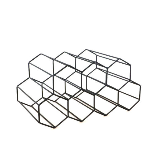 Gold metal iron wine rack ins living room creative wine cabinet display rack honeycomb horizontal wine rack