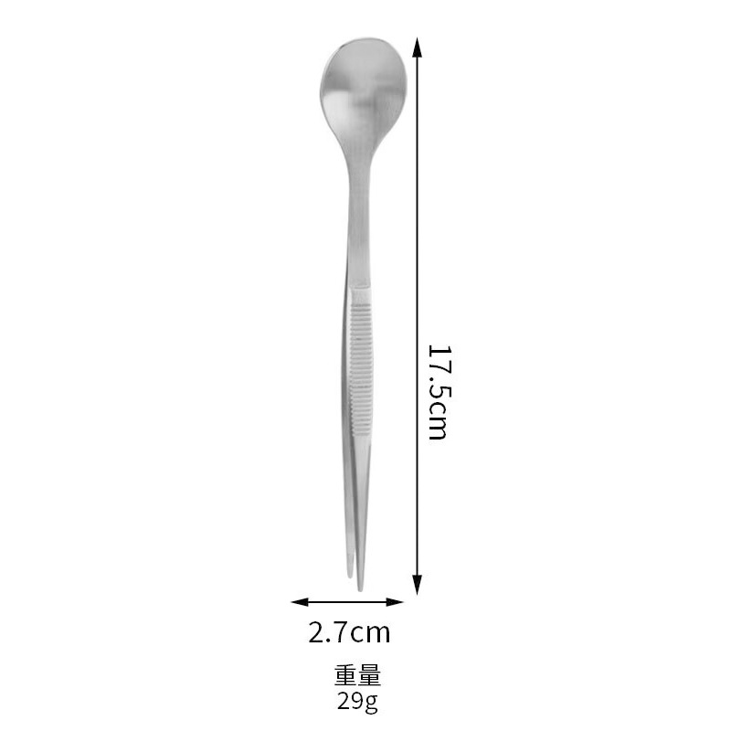 Transfronterizo de 8 piezas de acero inoxidable cucharas de alimentación cucharas de transferencia cucharas de dibujo cucharas de sabor cucharas de alimentación clip