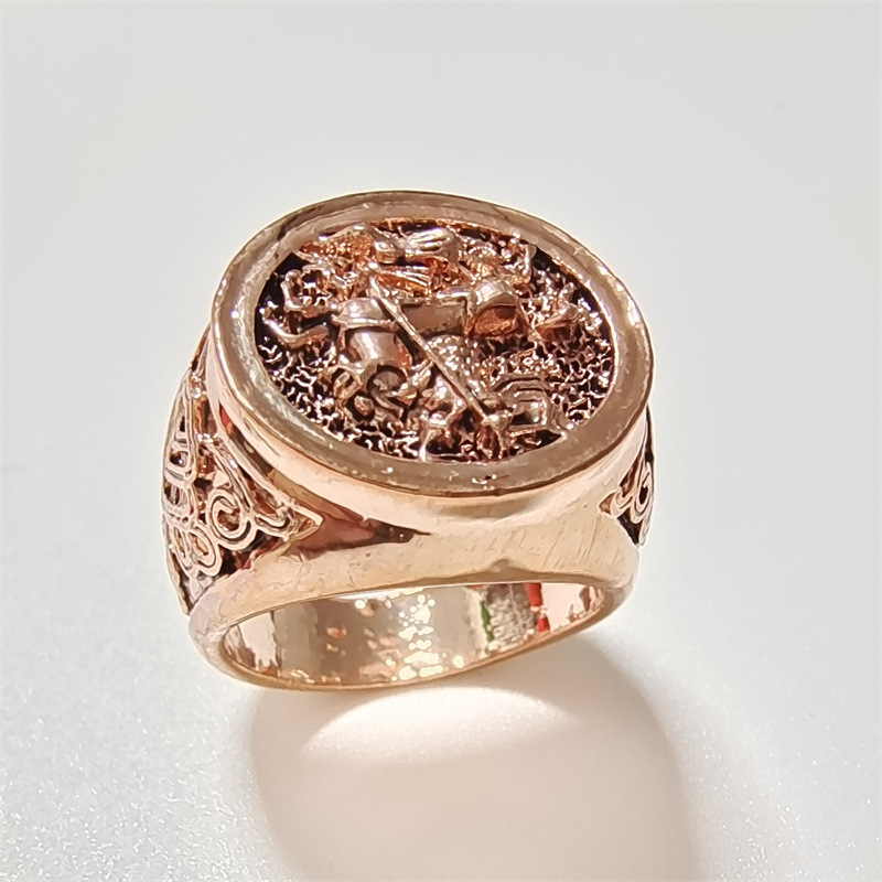 Simple Style Geometric Alloy Plating Men's Rings display picture 3