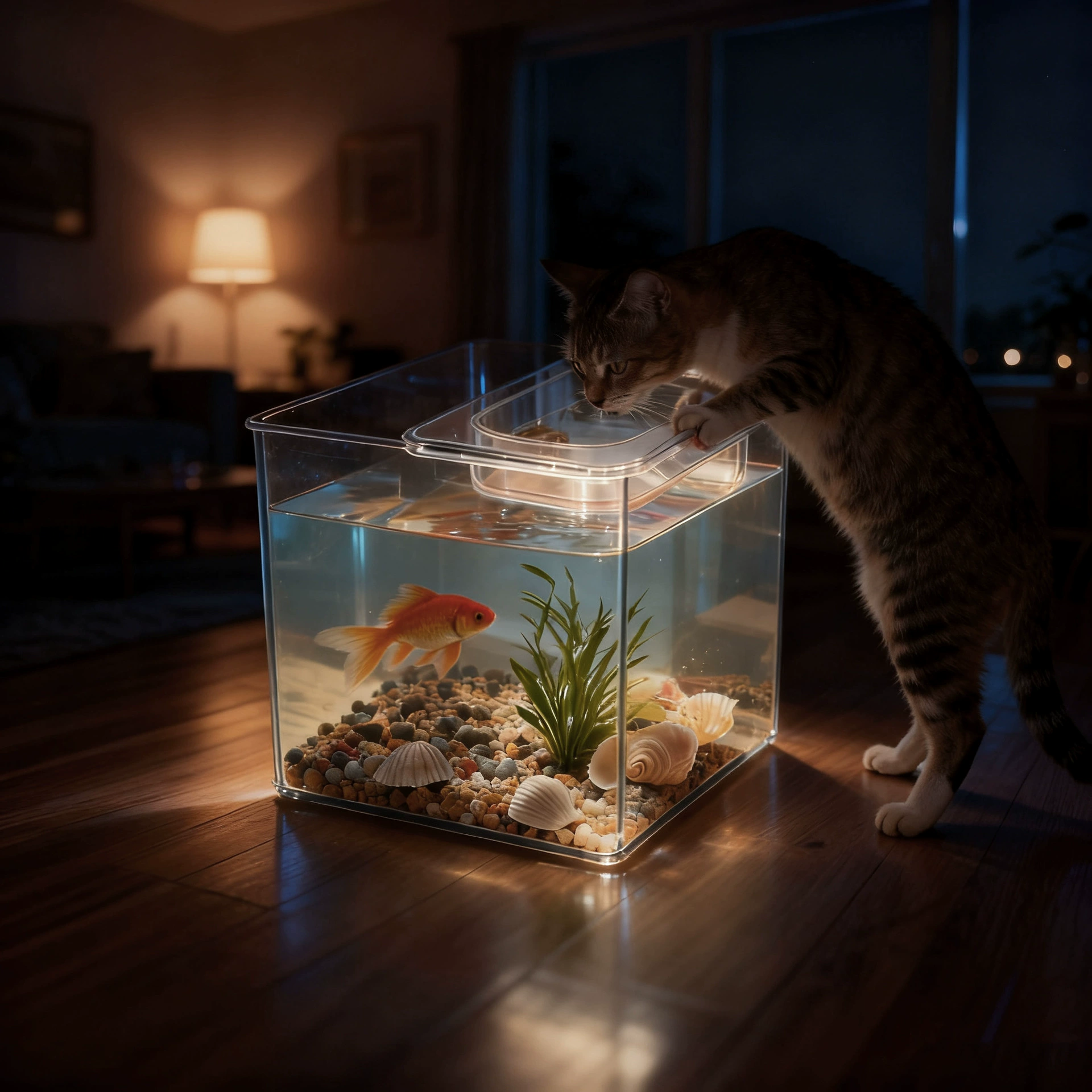 Простое экологическое офисное ведро Украшения для аквариума Ландшафтный дизайн Аквариум для золотой рыбки Гостиная Настольный аквариум Прозрачный пластиковый резервуар для черепахи
