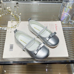 Children's Leather Shoes 2024 Spring New Ballet Style Sweet Princess Baby Shoes, Versatile Children's Mary Jane Soft Sole Shoes