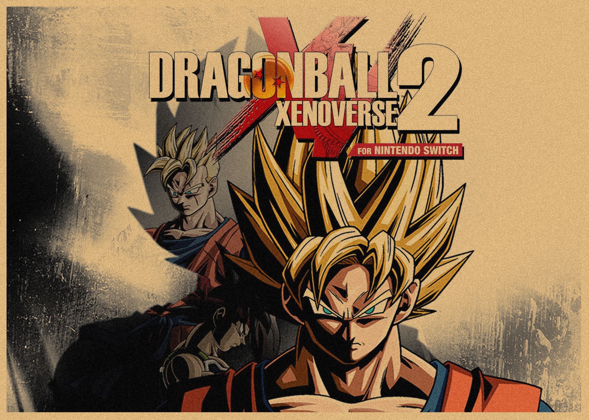 日本式アニメ七龍珠アラレ復古クラフト紙ポスター鳥山明装飾画孫悟空壁画316