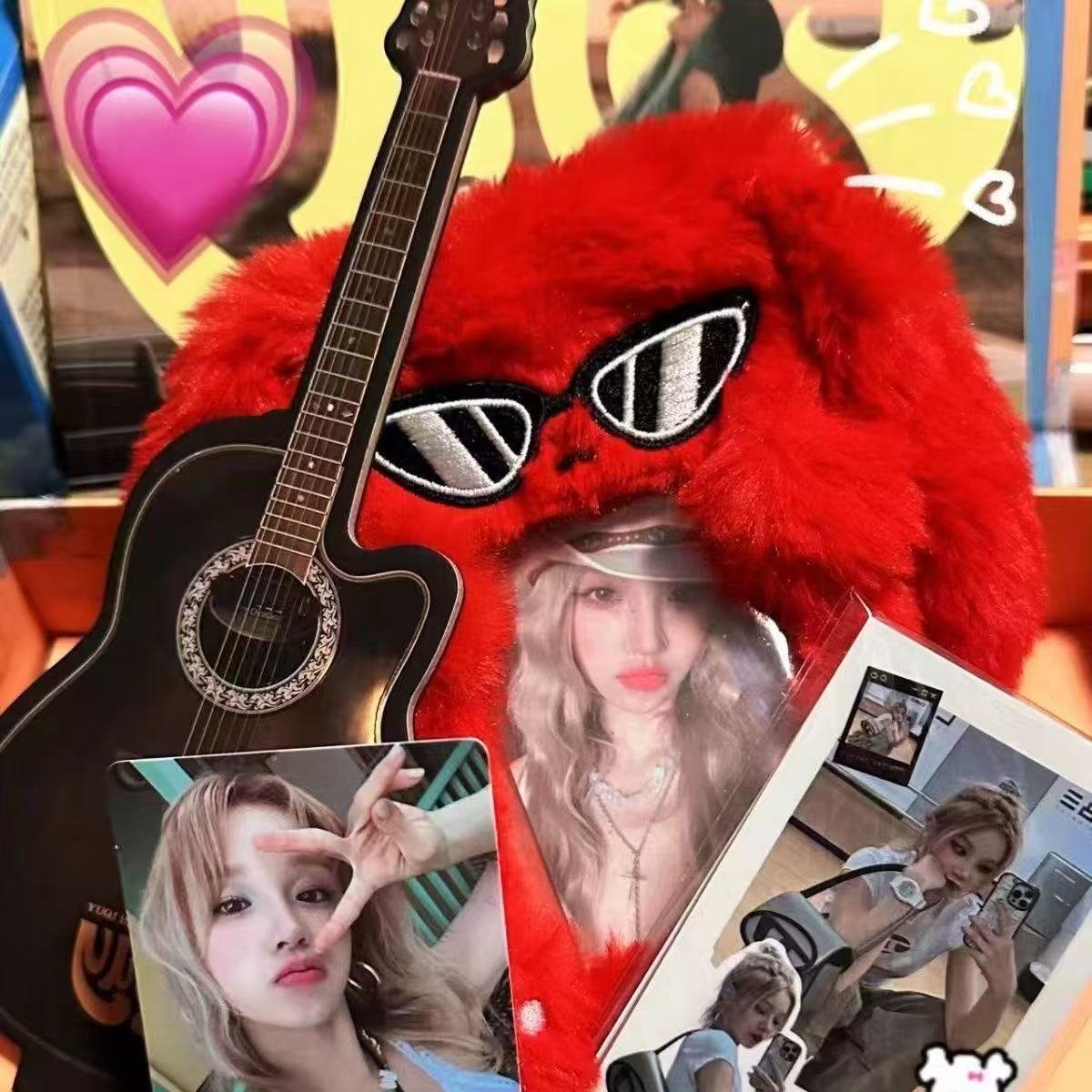 Ins coreano lindo chocolate de menta, ratas y ratas codiciosas, cubierta de tarjetas de peluche, estudiantes de 3 pulgadas, cubierta de almacenamiento de tarjetas pequeñas.