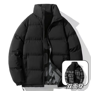 男装港风双面可穿加厚男士棉衣冬季翻领保暖棉服潮牌男式棉袄厂家