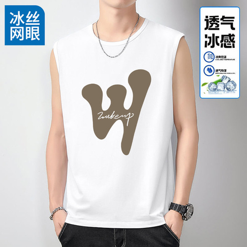 Hong Kong-style Loose-Fit Summer Oversized Shoulder Vest | Men's & Women's Sports-Style Casual Sleeveless Mesh Breathable Quick-Dry Tank Top