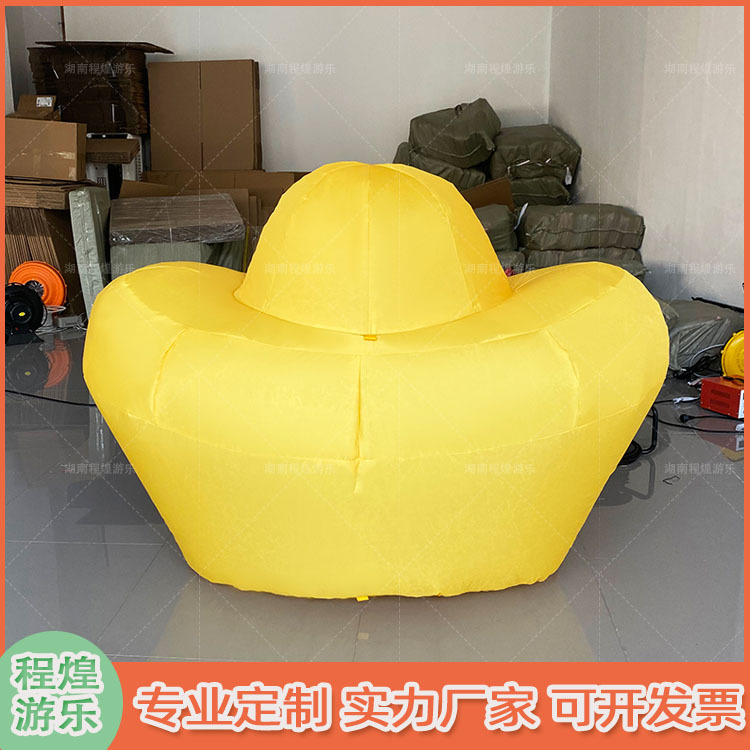 2025新年蛇年充气金元宝气模充气盆栽发财树气模商场户外美陈装饰