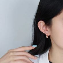 百搭精致小巧玫瑰金耳环简约新款欧美时尚耳扣轻奢高级感锆石耳饰