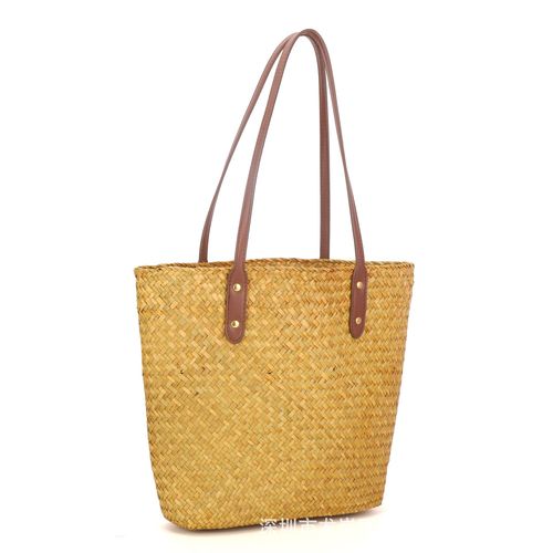 French-style grass woven bag, beach versatile shoulder bag, woven fashion for women students, outdoor sand bag, retro woven