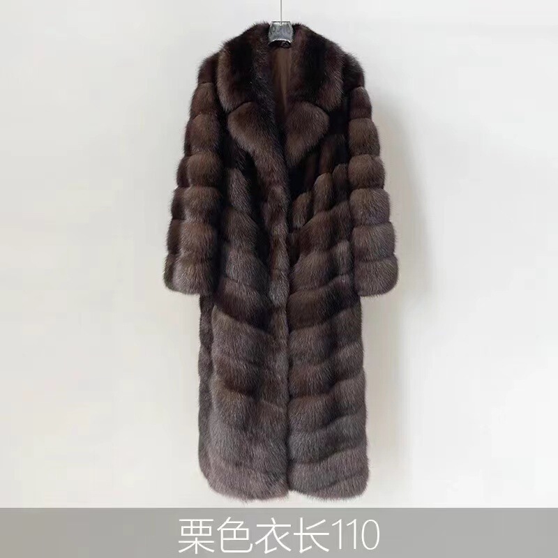 进口俄罗斯紫貂满天星貂皮外套女冬季新款整貂西装领年轻皮草|undefined